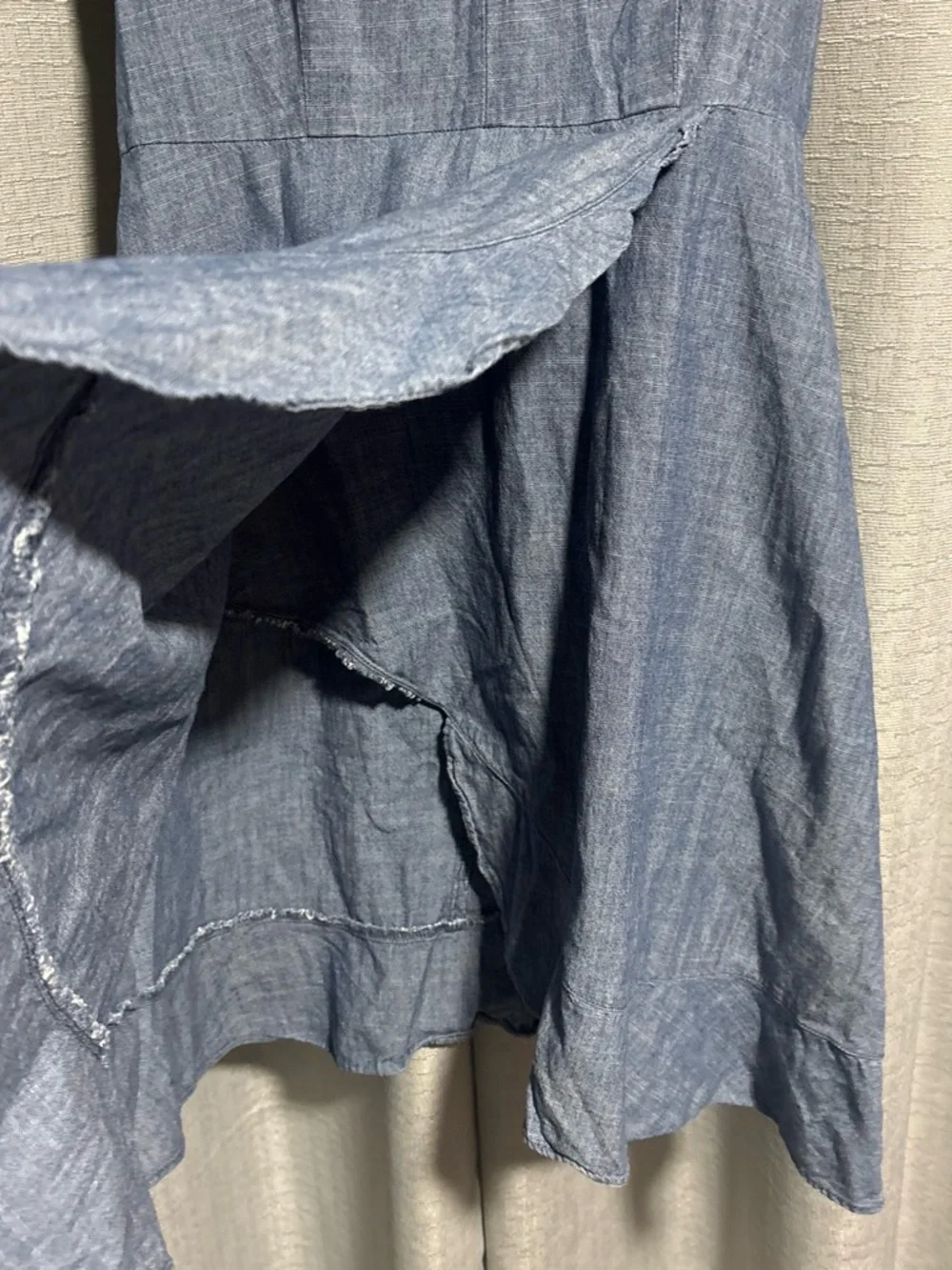 J. Crew Chambray Mini Dress in Light Blue